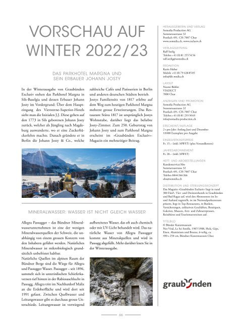  Graubünden Exclusiv – Sommer 2022