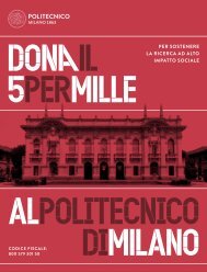 5 per mille al Politecnico di Milano