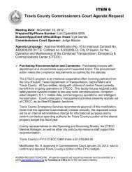 (CTECC) Operating Budget - Travis County