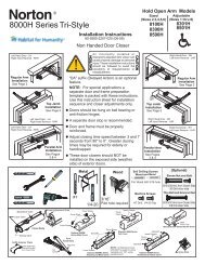 Tri-Style 8000H Series - ASSA ABLOY Door Security Solutions ...