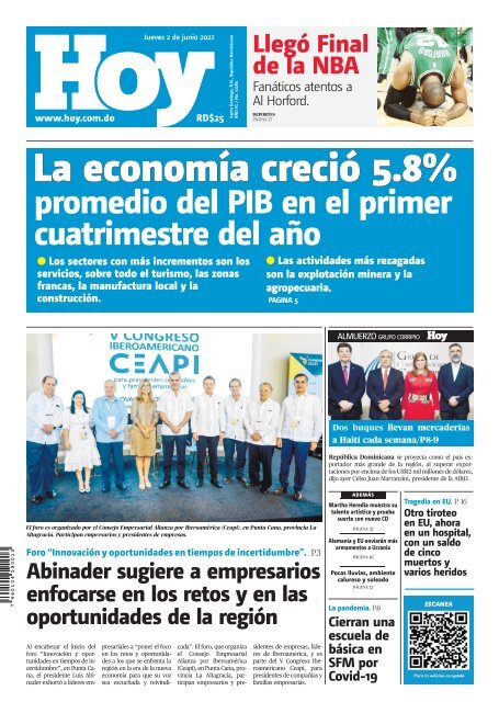 Edición impresa, jueves 02 de junio de 2022
