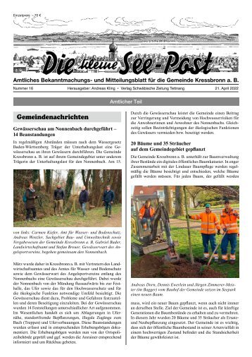Die kleine See-Post 21.04.2022