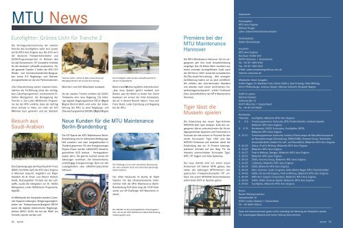 50 Jahre im Dienste Deutschlands - MTU Aero Engines
