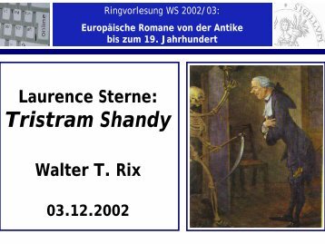 Tristram Shandy - Literaturwissenschaft-online