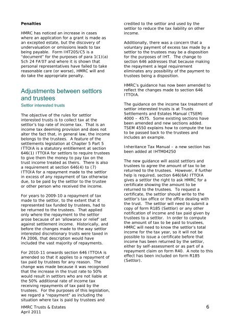 HMRC Trusts & Estates newsletter - HM Revenue & Customs