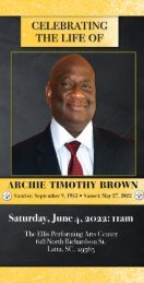 Timothy Brown Memorial Program