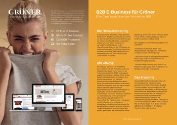 Case Study - Groener E-Commerce B2B by ICONPARC