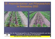 15. Anwenderseminar zum Pflanzenschutz im Gemüsebau 2010 - Isip