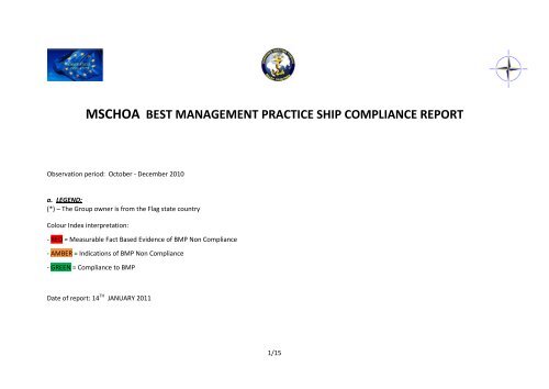mschoa best management practice ship compliance report