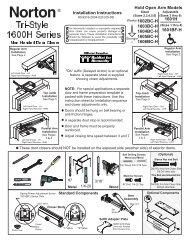 Tri-Style 1600H Series - ASSA ABLOY Door Security Solutions ...