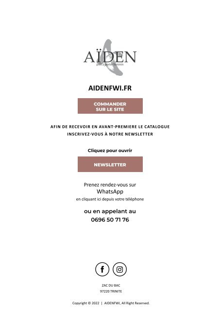 AIDEN | CATALOGUE FASHION WOMEN JUIN 2022