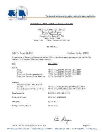 INFASTECH/TRI-STAR LIMITED Tainan ROC 71841,TAIWAN