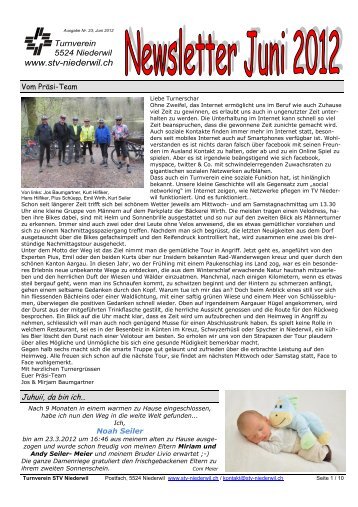 Newsletter Nr.23; Juni 2012 - STV Niederwil