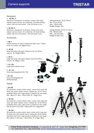 Adapters Camera supports - Tristar Photo