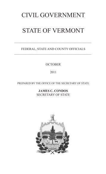 civil government state of vermont - Vermont Elections Division