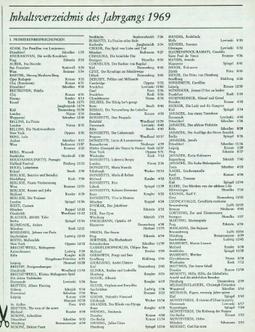 Inhaltsverzeichnis des Jahrgangs 1969 - Kultiversum