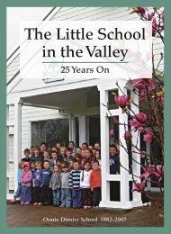The Little School in the Valley - Oratia District School