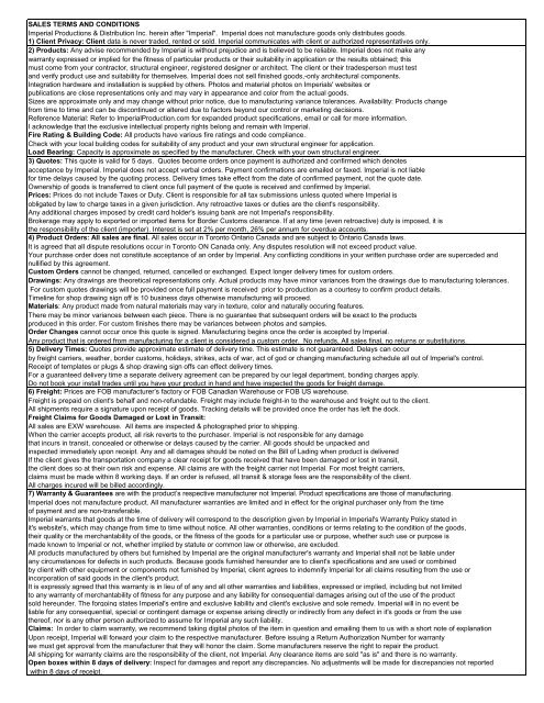 Imperial Railings Trade Catalog