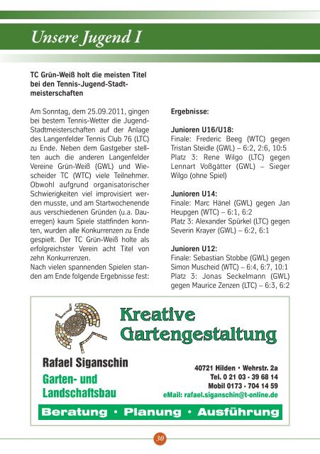 Heft 3/2011 - Mannschaften