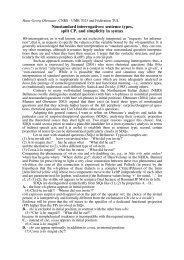 Nonstandard interrogatives: sentence types, split ... - CSSP - CNRS