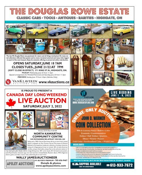 The Woodbridge Advertiser/AuctionLists.ca - 2022-06-06