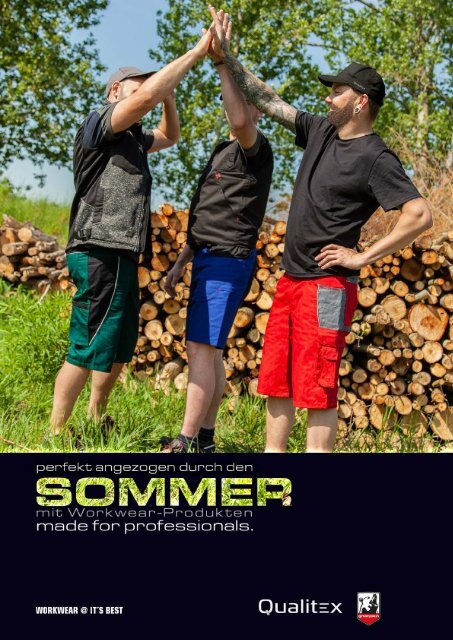 der QUALITEX & GRIZZLYSKIN Workwear-Sommer