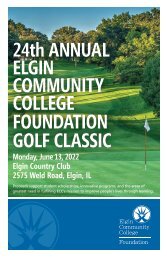 2022 ECC Foundation Golf Classic program