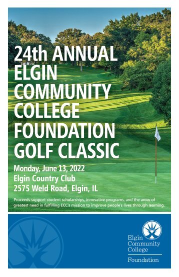 2022 ECC Foundation Golf Classic program