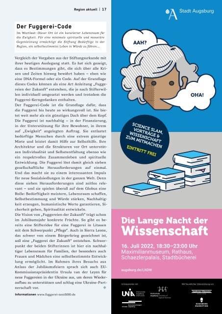 SchlossMagazin Augsburg+Umgebung Juni + Juli 2022