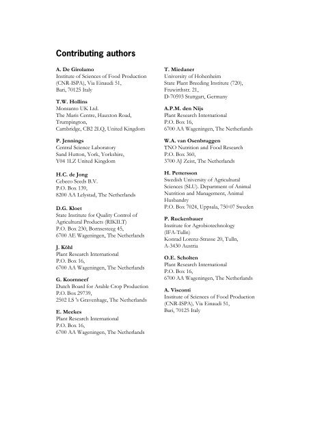 3. Fusarium mycotoxins in cereals - Plant Research International ...