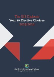 GIS Year 10 Elective Choices