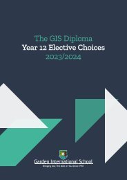 GIS Year 12 Elective Choices