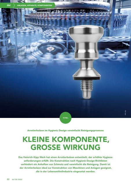 dei – Prozesstechnik für die Lebensmittelindustrie 06.2022