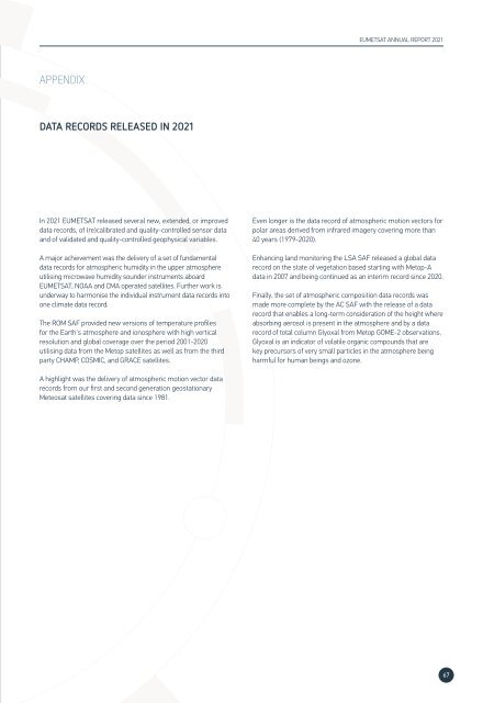 EUMETSAT Annual Report 2021