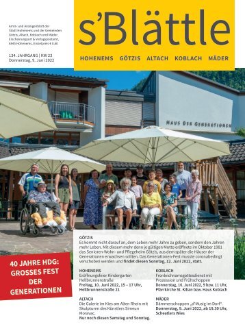 s'Blättle Nr. 23 - Do, 10. Juni 2022