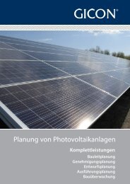 Prospekt - Planung von Photovoltaikanlagen 
