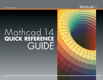 Mathcad 14 Quick Reference Guide - TriStar