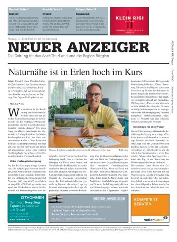Neuer Anzeiger 10. Juni 2022
