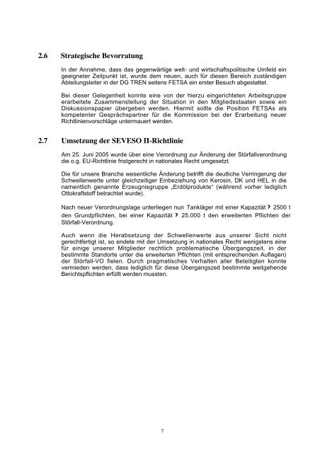 Jahresbericht 2005 Verband gewerblicher Tanklagerbetriebe e. V.