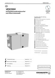 VEX250H mit Rotationswärmetauscher und EXact ... - exhausto.de