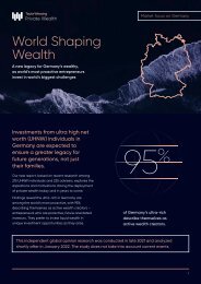 World Shaping Wealth - The impact of affluence on the next economy