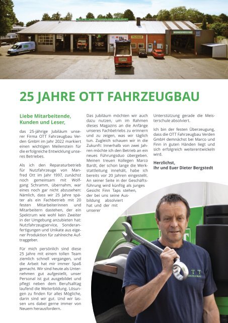 25 Jahre Ott Fahrzeugbau Jubiläums-Magazin 2022