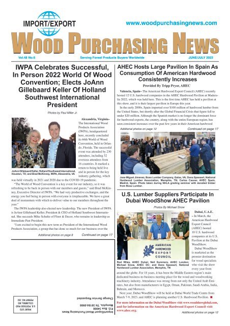 Import/Export Wood Purchasing News - June- July 2022