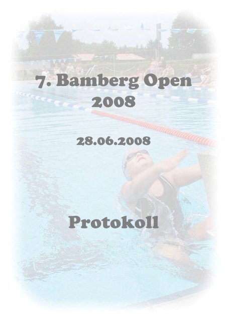 7. Bamberg Open 2008 Protokoll - BSV - Bezirk Oberfranken