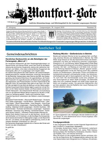 Montfort-Bote 30.08.2019