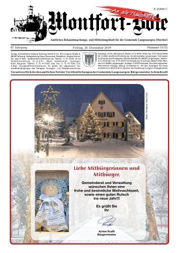 Montfort-Bote 20.12.2019