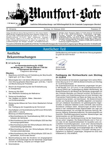 Montfort-Bote 14.02.2020