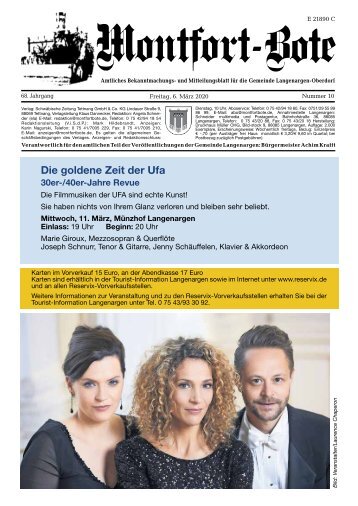 Montfort-Bote 06.03.2020