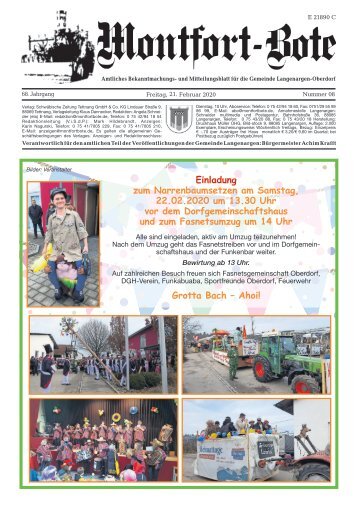 Montfort-Bote 21.02.2020