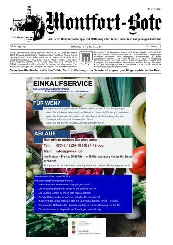 Montfort-Bote 27.03.2020